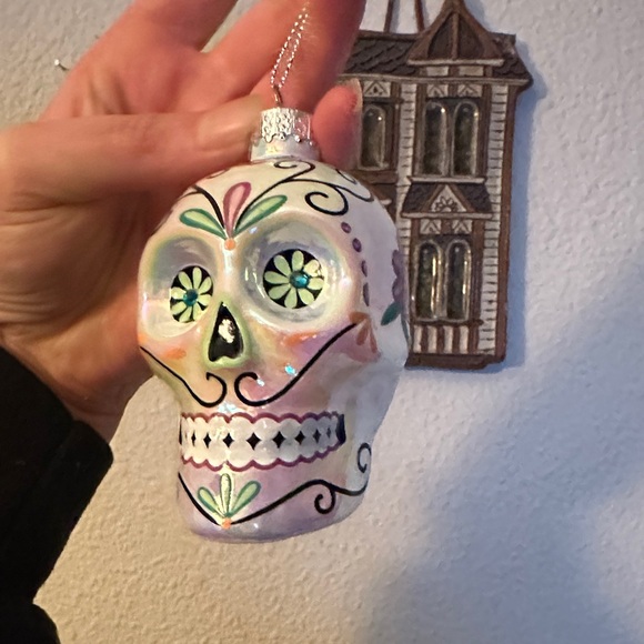Colorful Sugar Skull Holiday Ornament - Picture 8 of 8